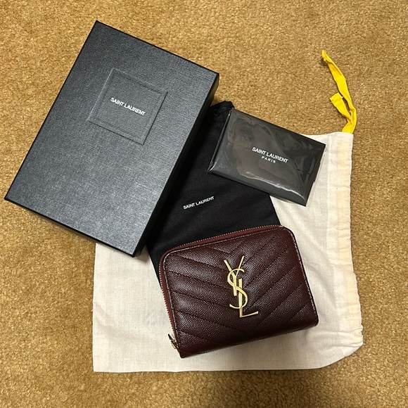 Saint Laurent Bifold Wallet Oxblood - Picture 1 of 7